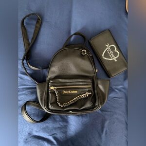 (Set of 2) Juicy Couture Backpack with Wallet